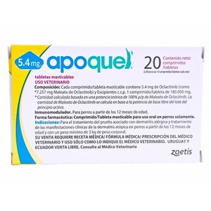 Apoquel 5.4 mg  C/20 Tabletas Masticables