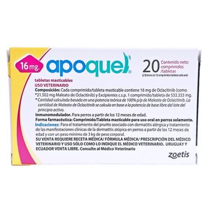 Apoquel 16 mg  C/20 Tabletas Masticables